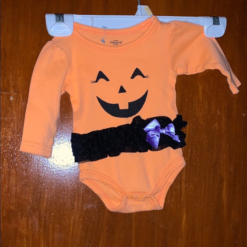 Little Treasure Orange Pumpkin Baby Costume 0-3 months